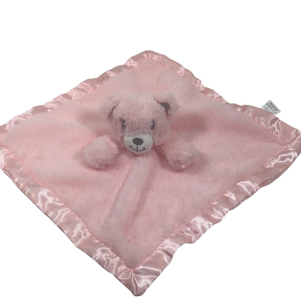 Beilimu Soft Pink Plush Teddy Bear Security Blanket Soothing Baby Lovey 13"